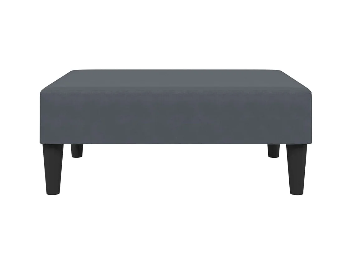 Set di divani 2 pezzi con cuscini in velluto grigio scuro