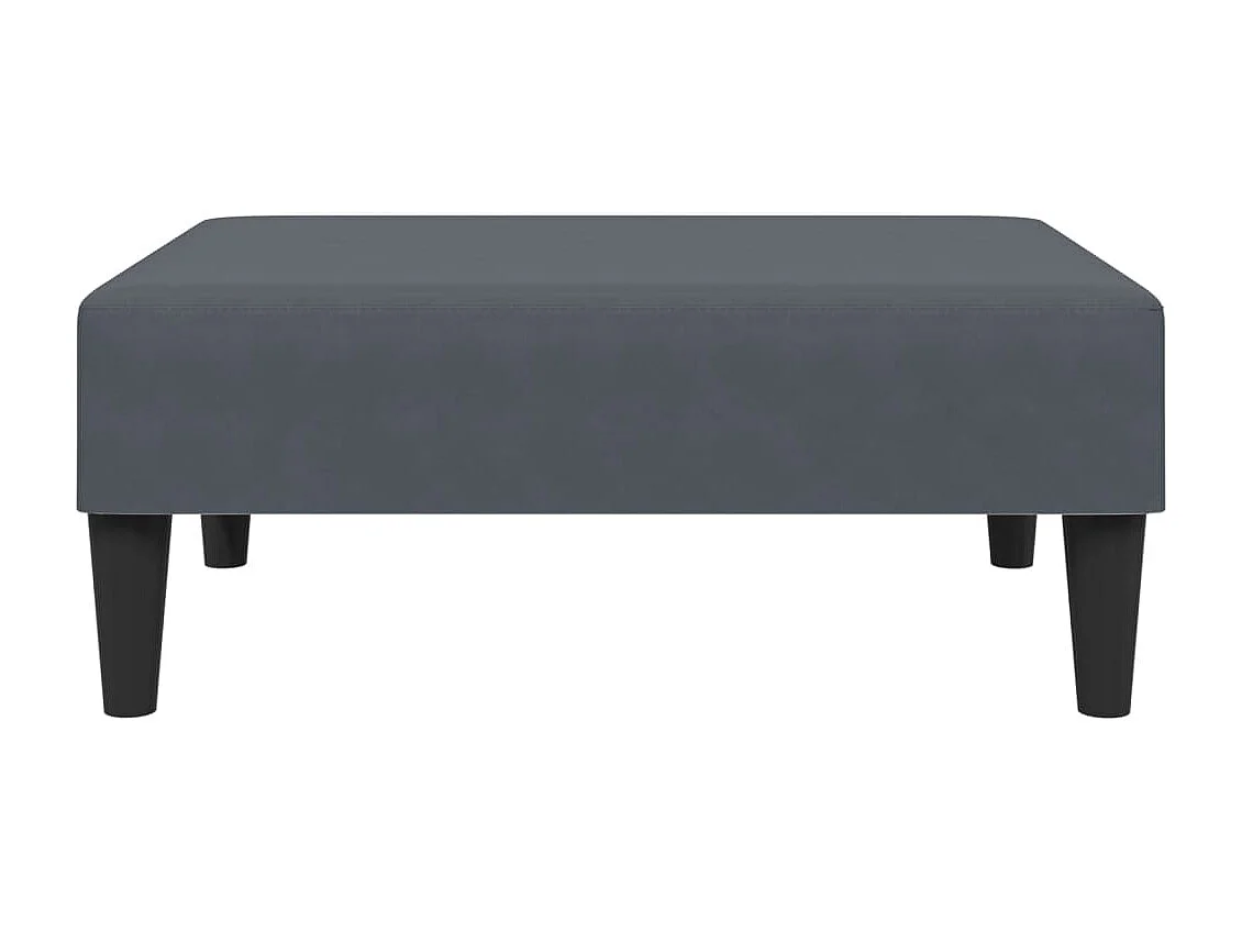 Conjunto de sofá de 2 piezas con cojines de terciopelo gris oscuro