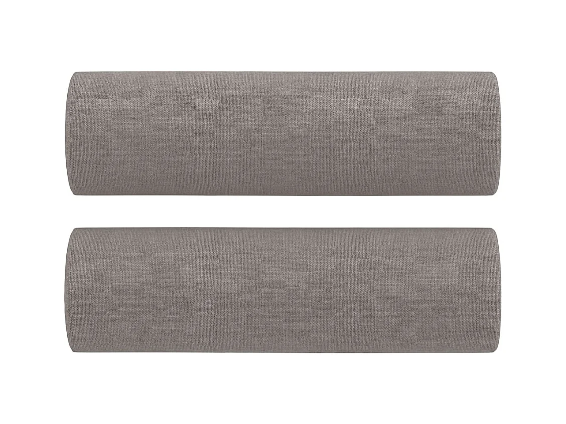 2-Sitzer-Sofa mit Dekokissen taupe 140 cm Stoff