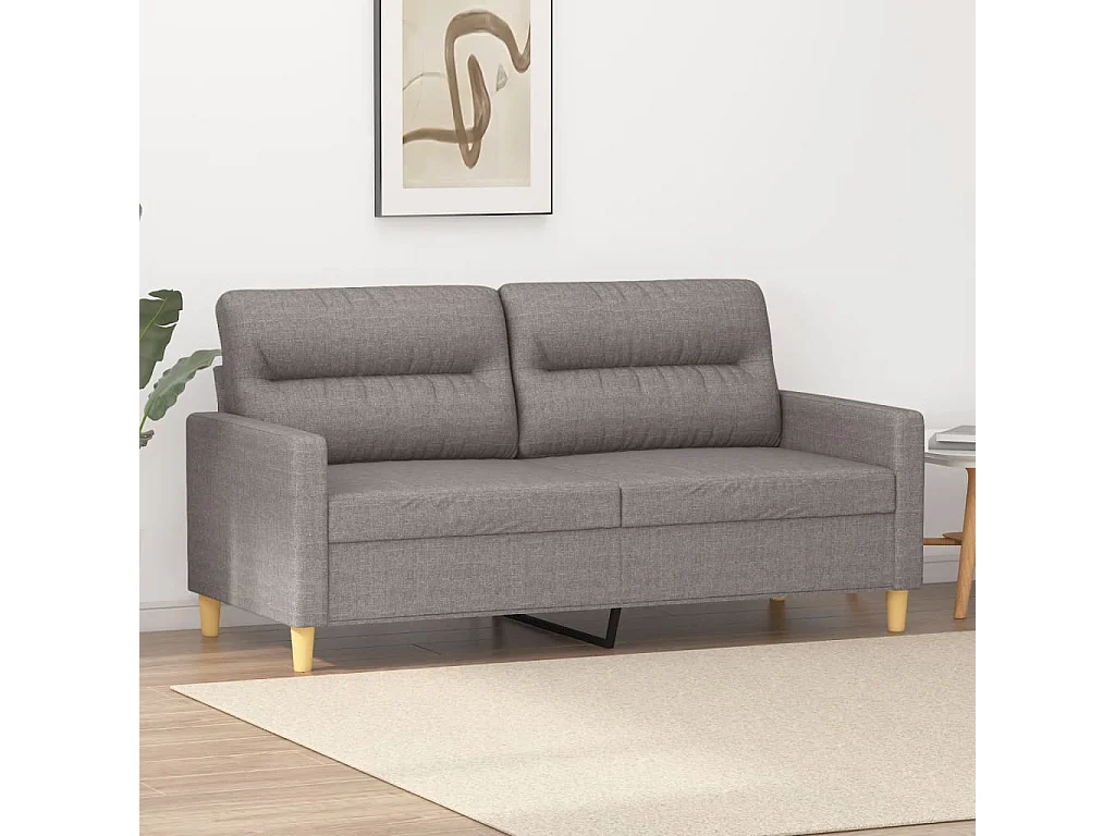 2-Sitzer-Sofa Taupe 140 cm Stoff