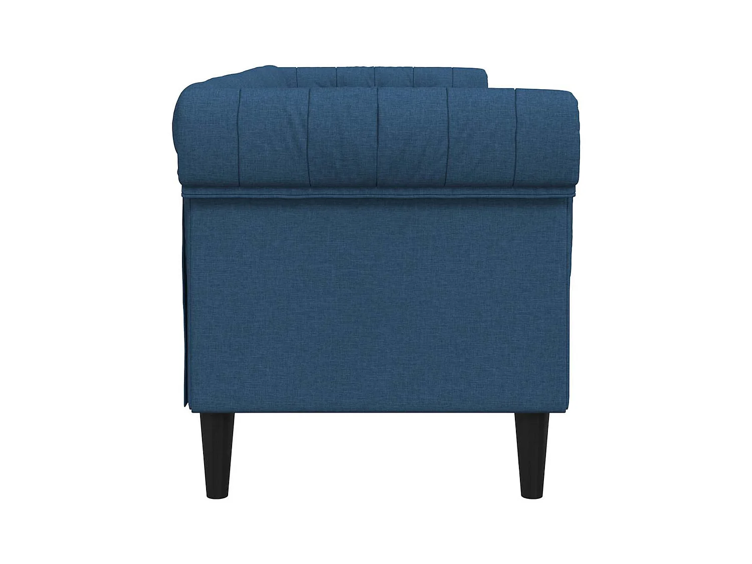 Chesterfield 3-Sitzer-Sofa aus blauem Stoff