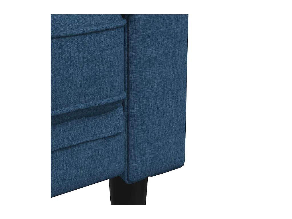 Chesterfield 3-zitsbank in blauwe stof