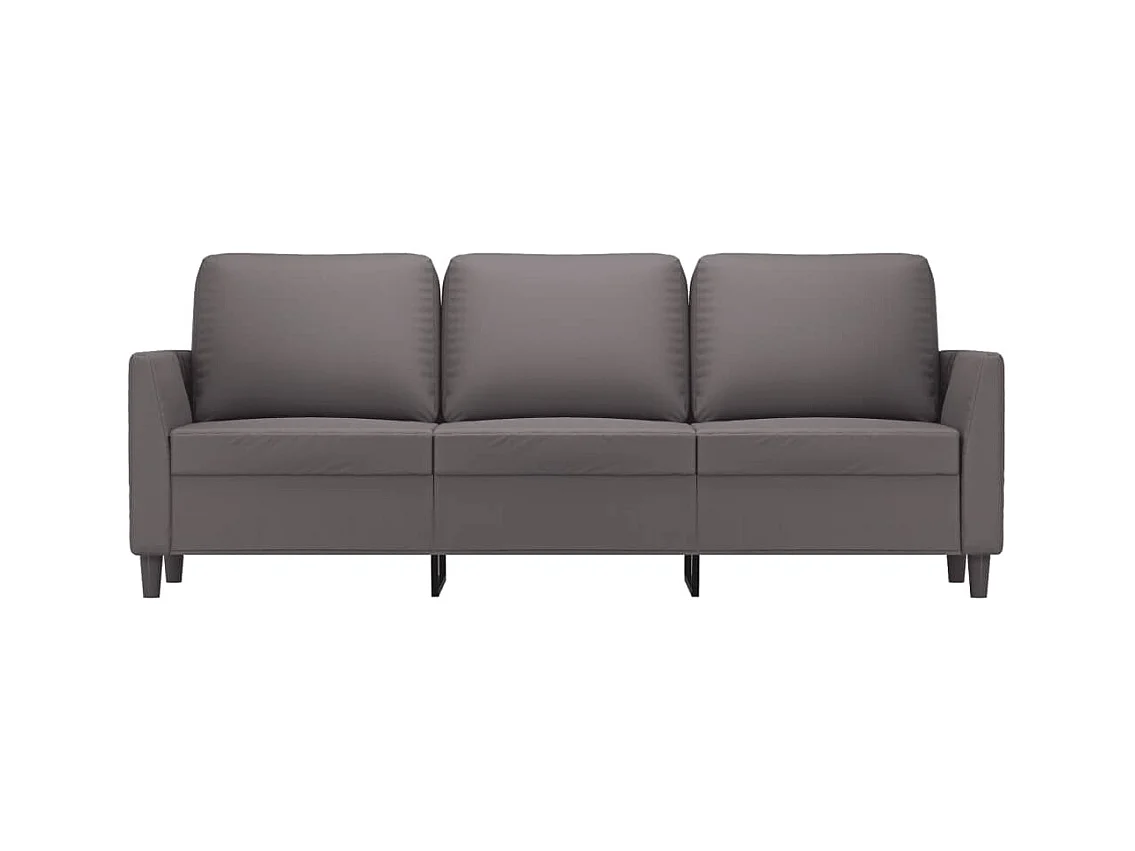Divano 3 posti Grigio 180 cm Similpelle