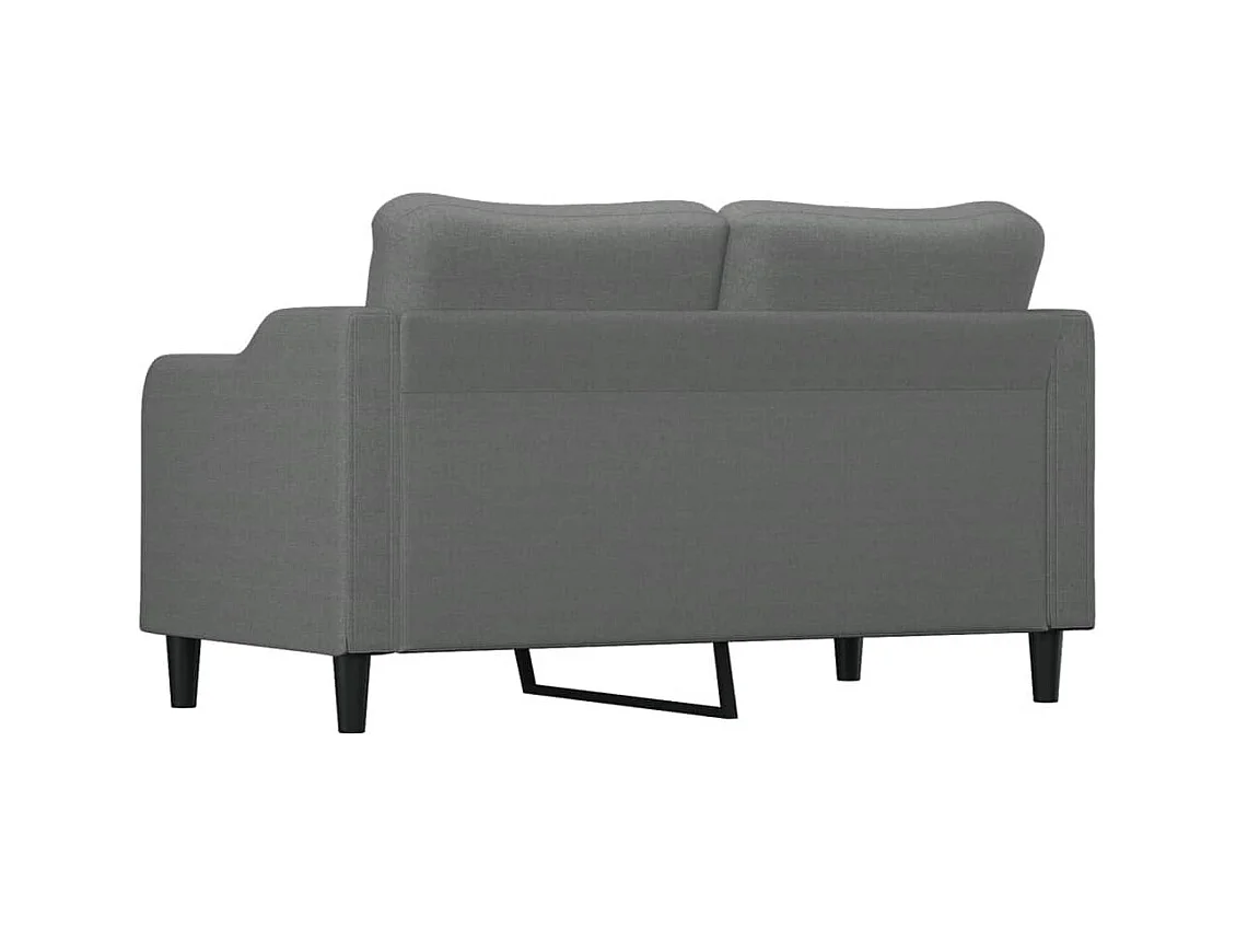 Canapé à 2 places Gris foncé 140 cm Tissu