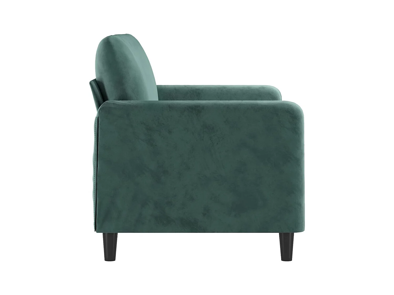 Sofá de 2 plazas verde oscuro de 120 cm en terciopelo