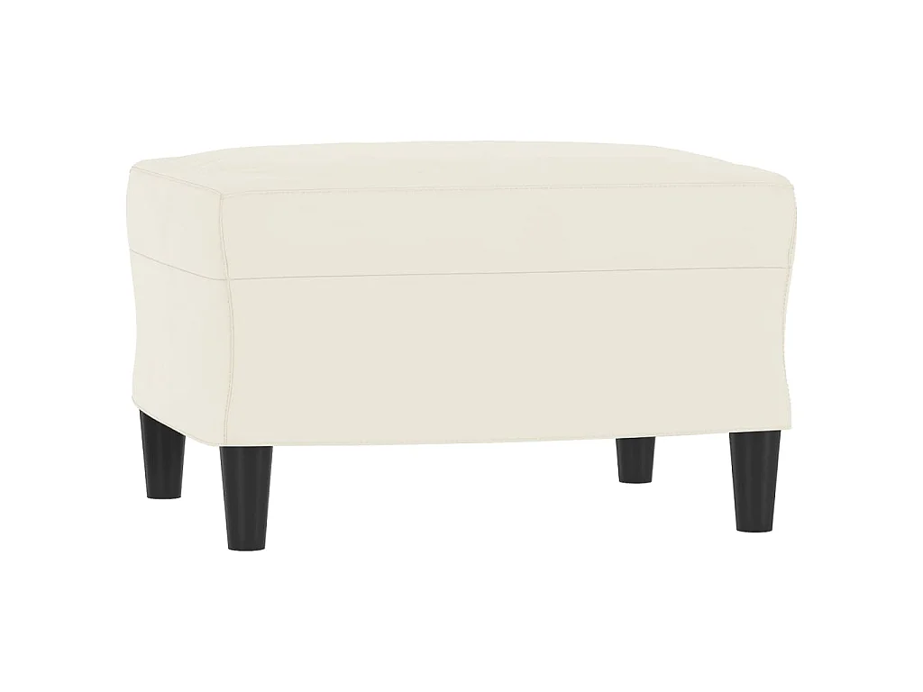 Sessel mit Fußstütze Creme 60 cm Samt