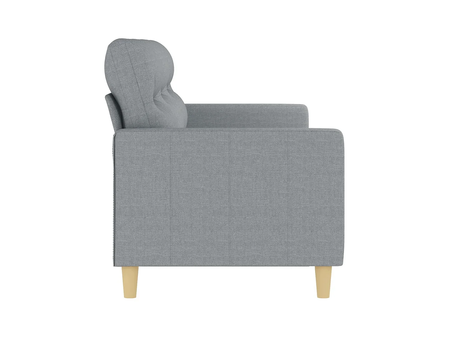 Divano 3 posti Grigio chiaro 180 cm Tessuto