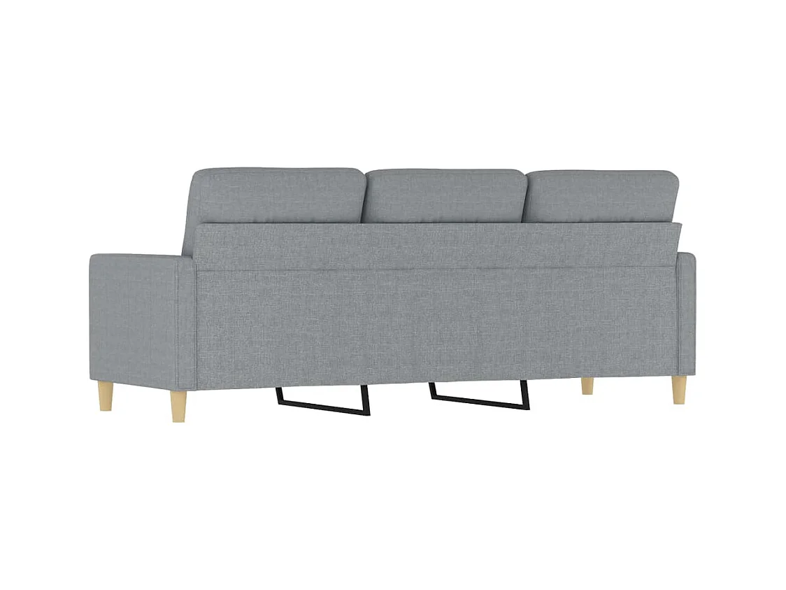 Divano 3 posti Grigio chiaro 180 cm Tessuto