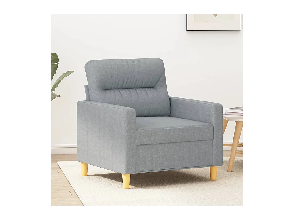 Fauteuil Gris clair 60 cm Tissu