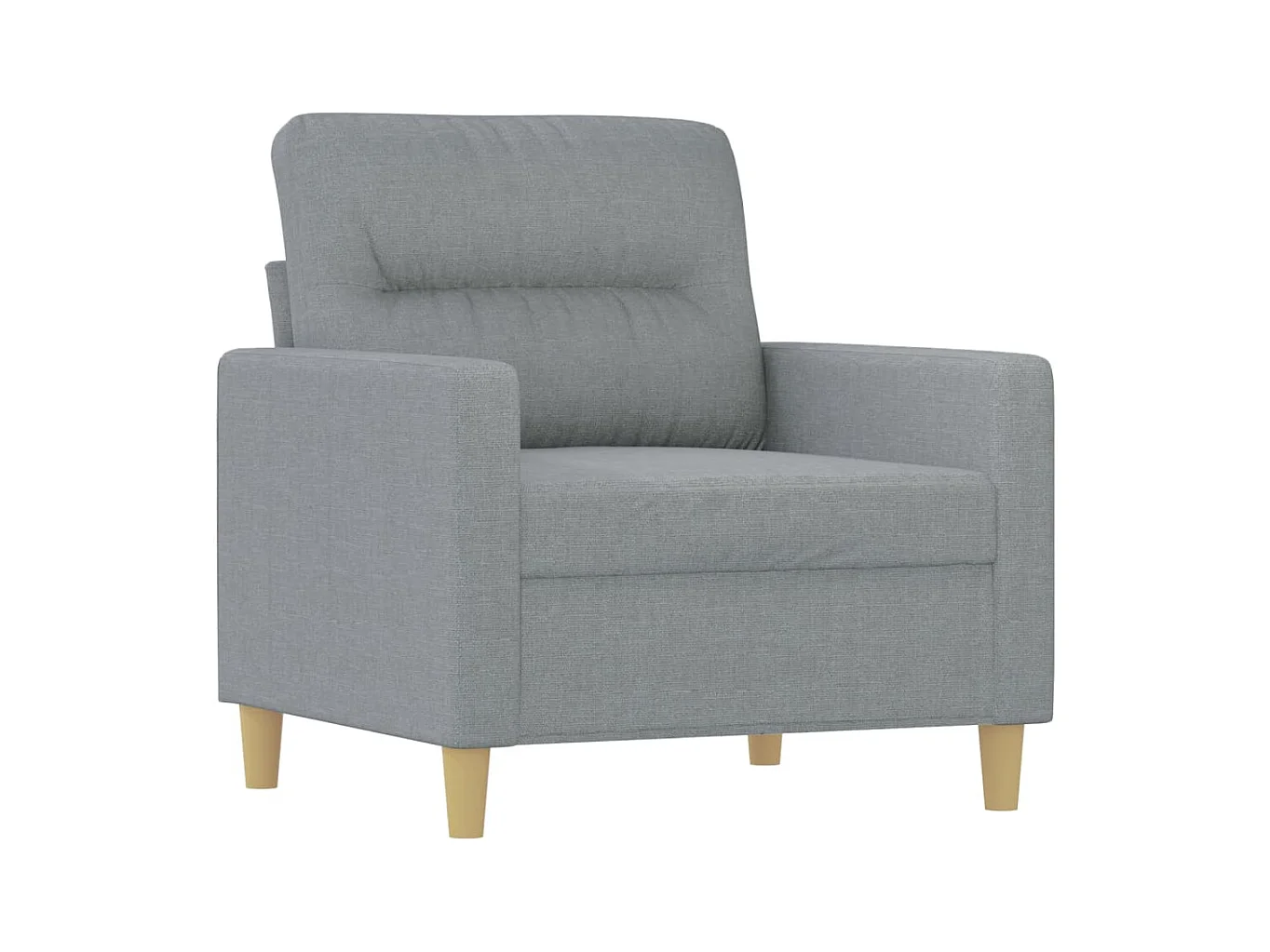 Fauteuil Gris clair 60 cm Tissu