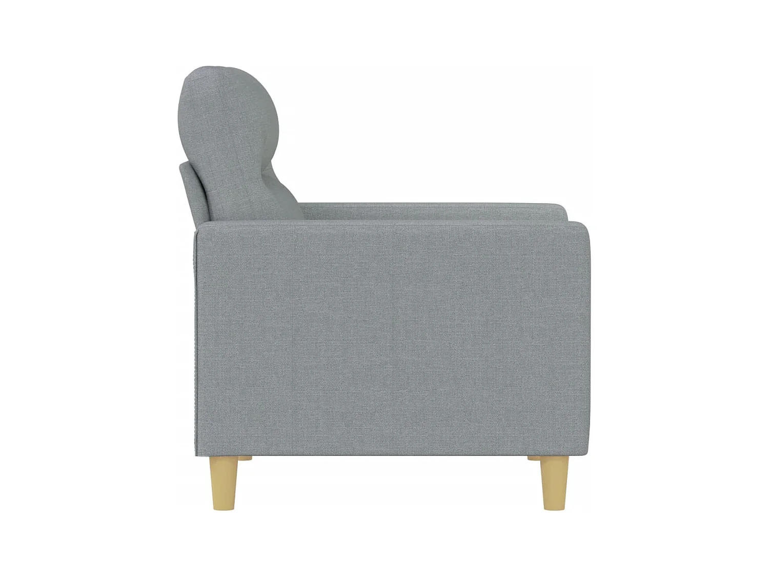 Fauteuil Gris clair 60 cm Tissu