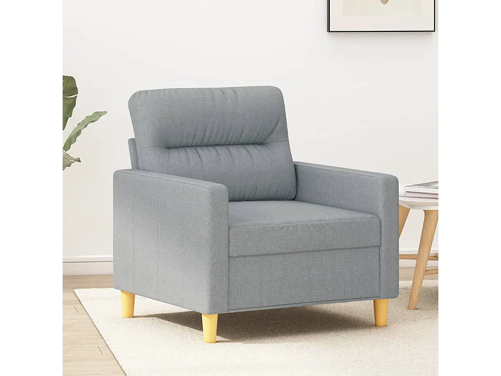 Fauteuil Gris clair 60 cm Tissu