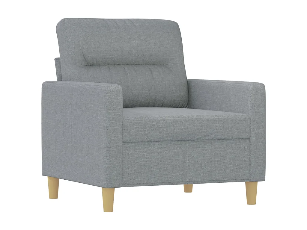 Fauteuil Gris clair 60 cm Tissu