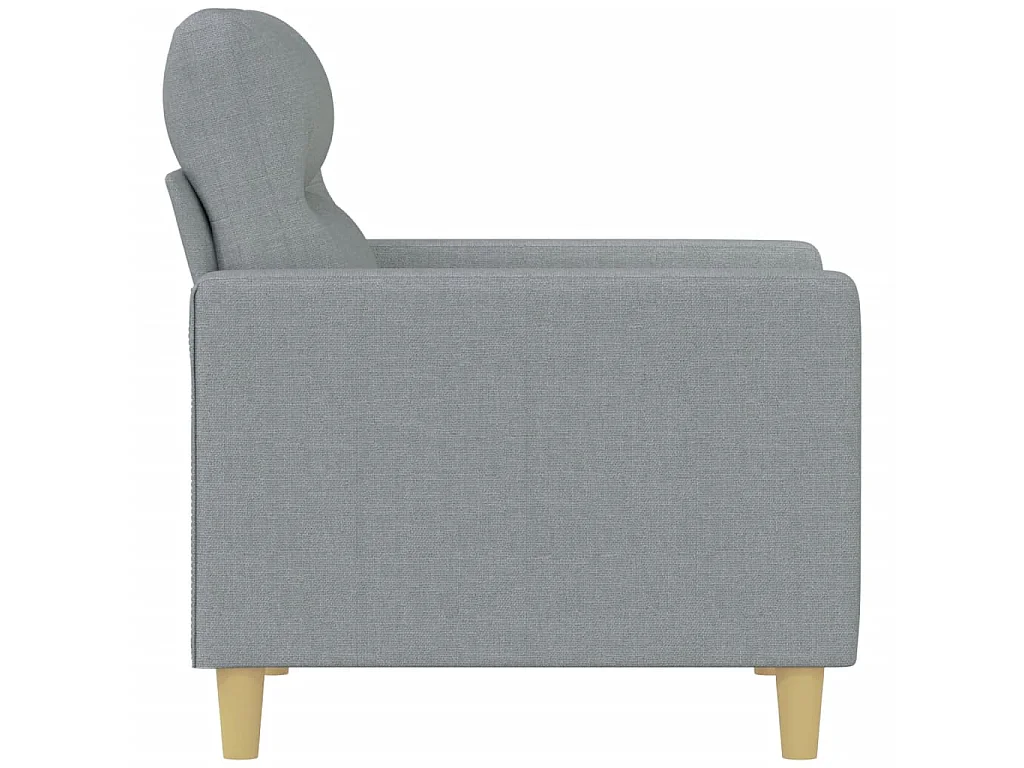 Fauteuil Gris clair 60 cm Tissu