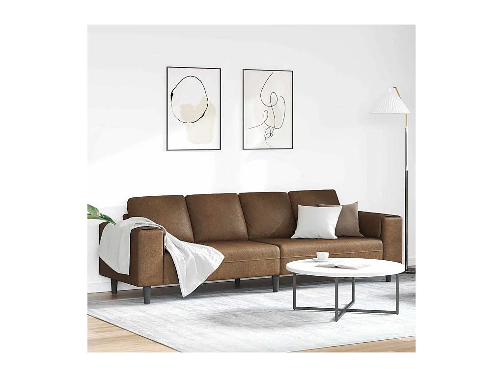 Ensemble de Canapés Marron Cuir suédé faux