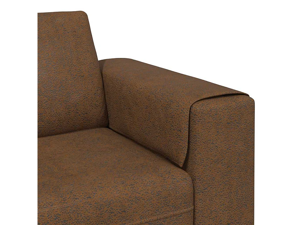 Ensemble de Canapés Marron Cuir suédé faux