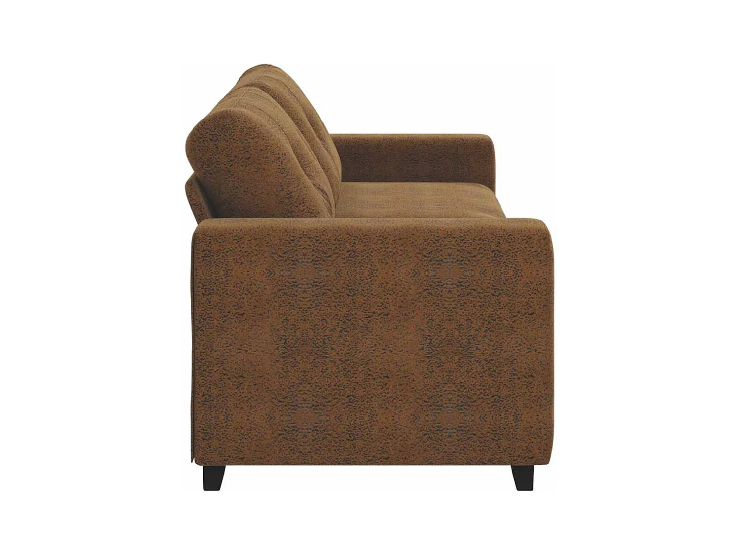 Divano con cuscino in similpelle marrone e legno