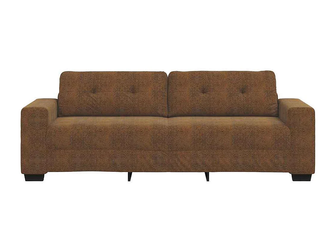 Canapé avec coussin Marron Faux cuir et Bois