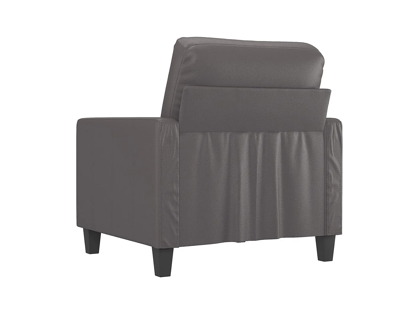 Sillón Gris 60 cm Piel Sintética