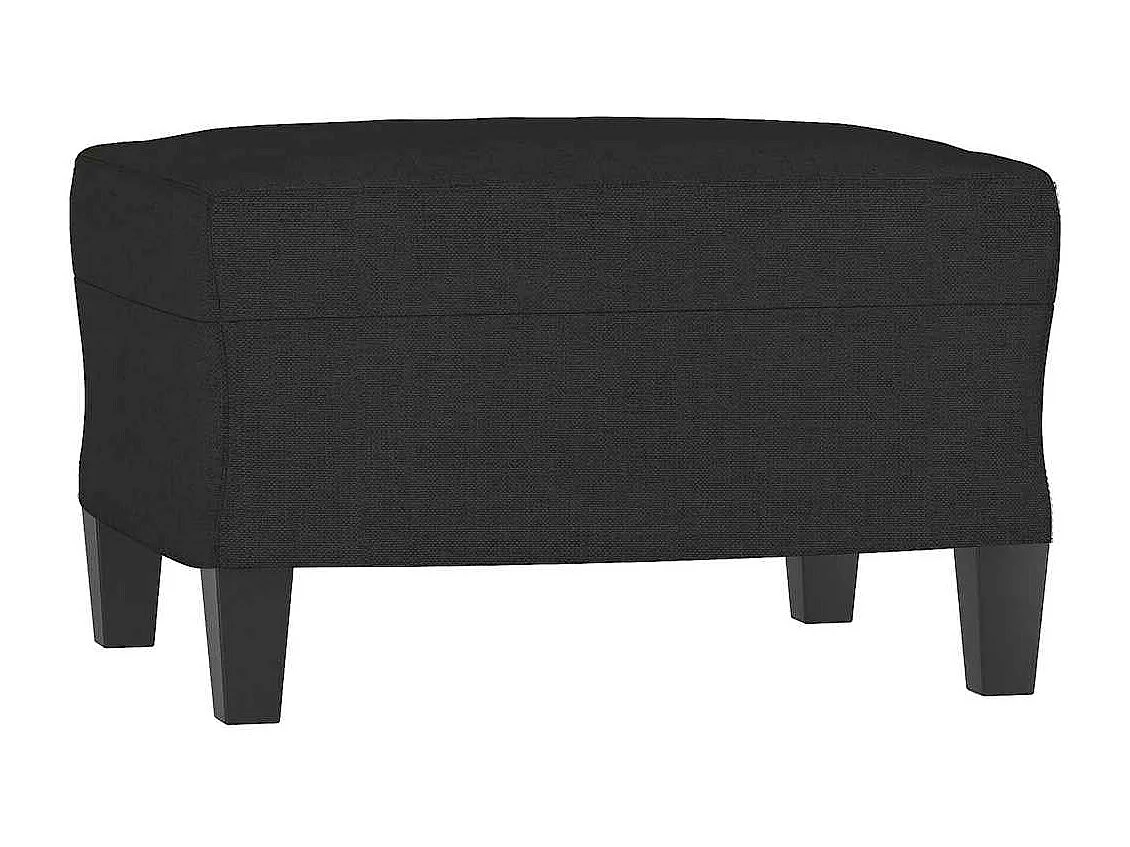 Ensemble de canapés 3 pcs avec coussins Noir Tissu