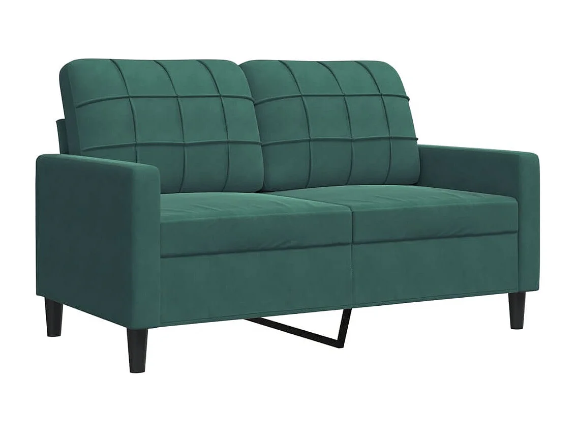 Conjunto de sofá de 3 piezas con cojines Terciopelo Verde Oscuro