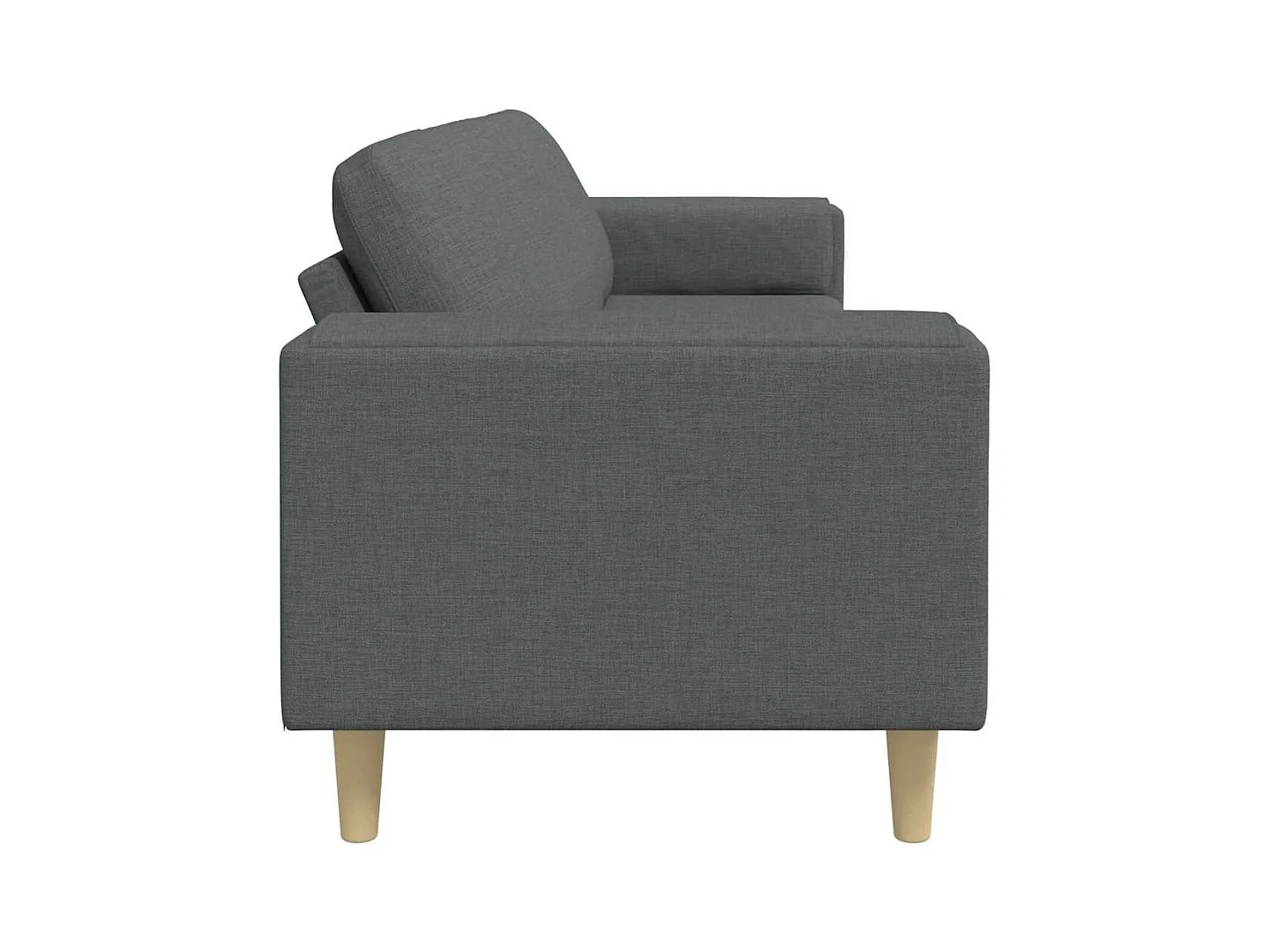 Set di divani in tessuto grigio scuro