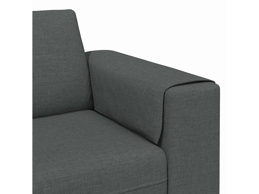 Set di divani in tessuto grigio scuro