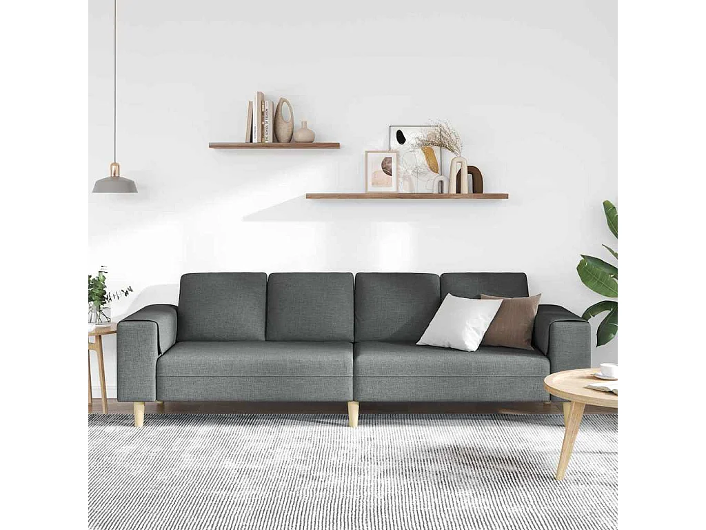 Ensemble de Canapés Gris foncé tissu