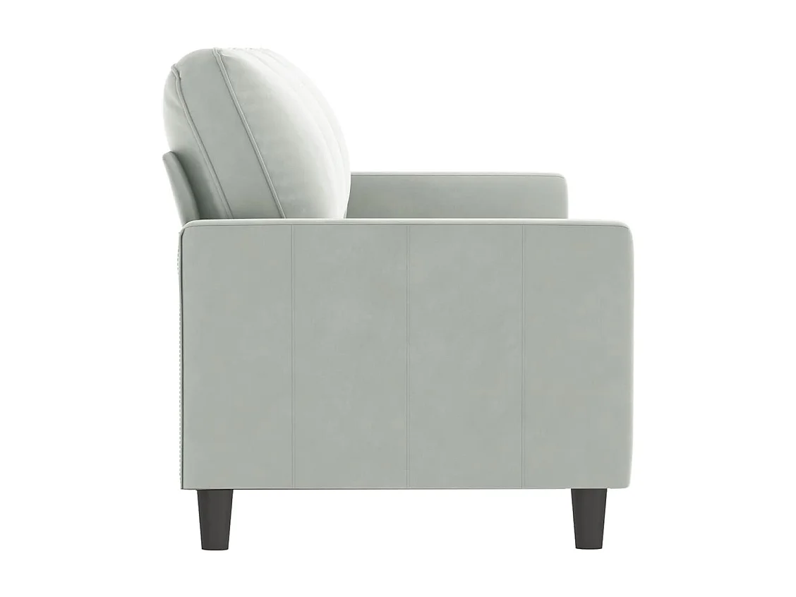 Canapé à 3 places Gris clair 180 cm Velours