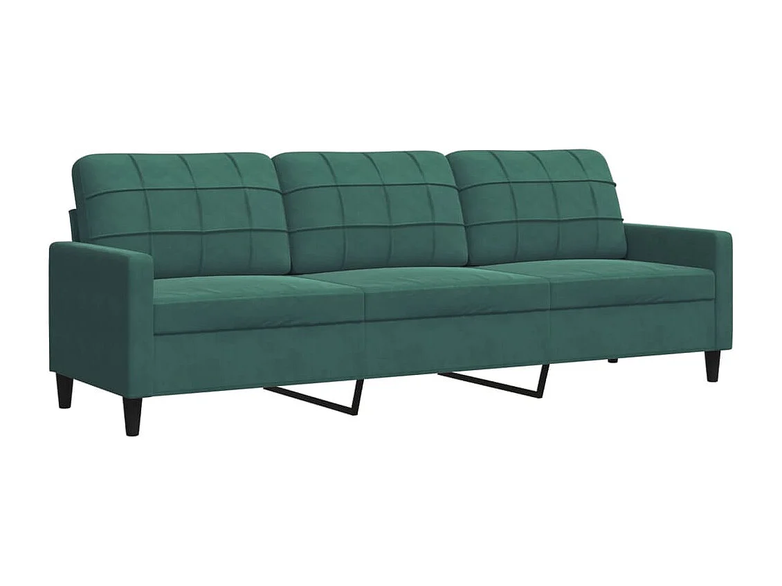 Conjunto de sofá de 4 piezas con cojines Terciopelo Verde Oscuro
