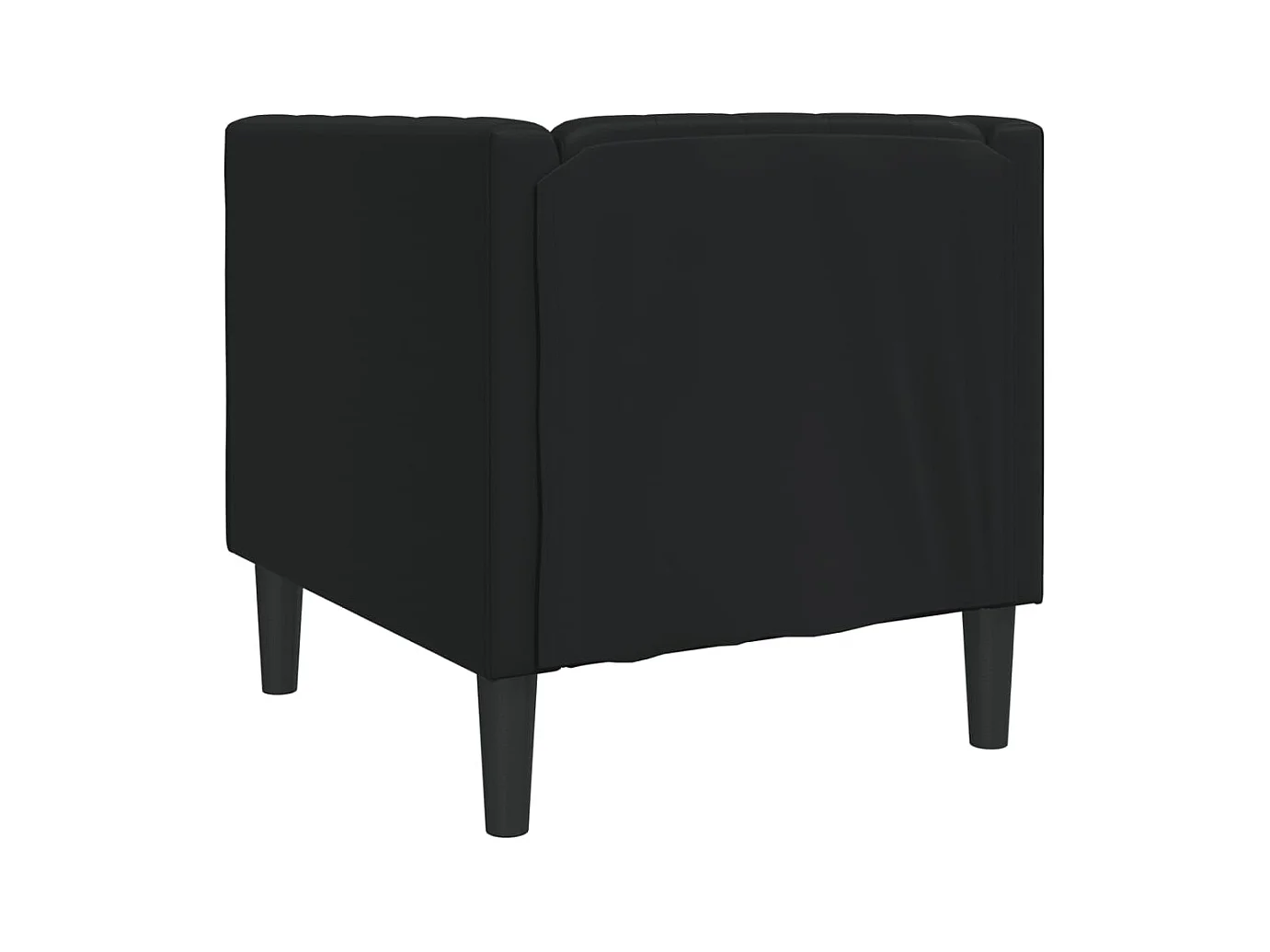 Poltrona Chesterfield in similpelle nera