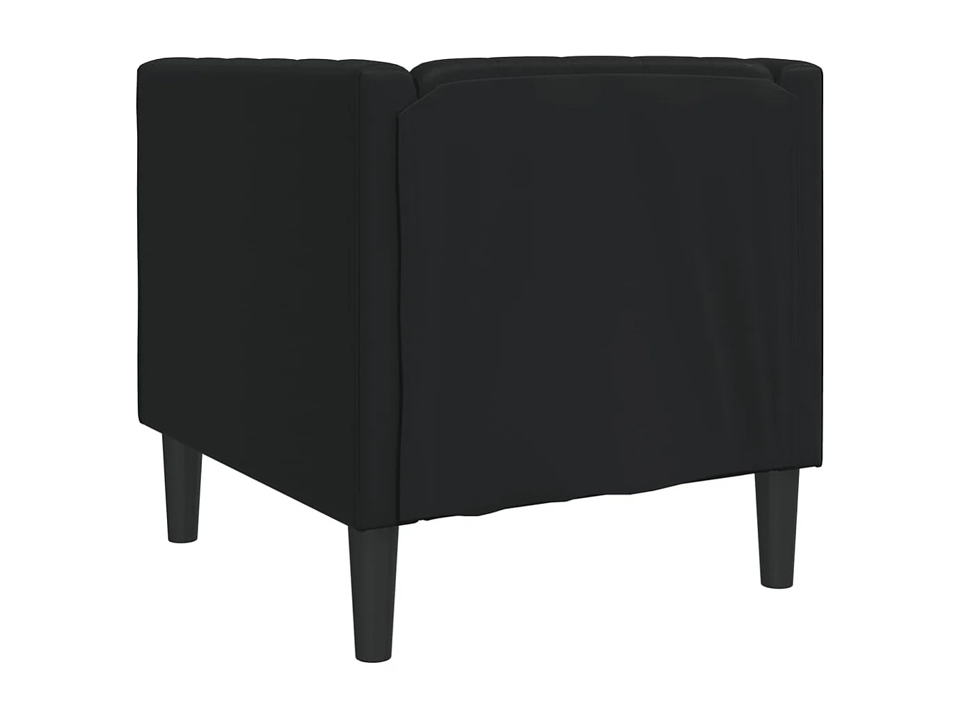 Zwarte Chesterfield fauteuil van imitatieleer