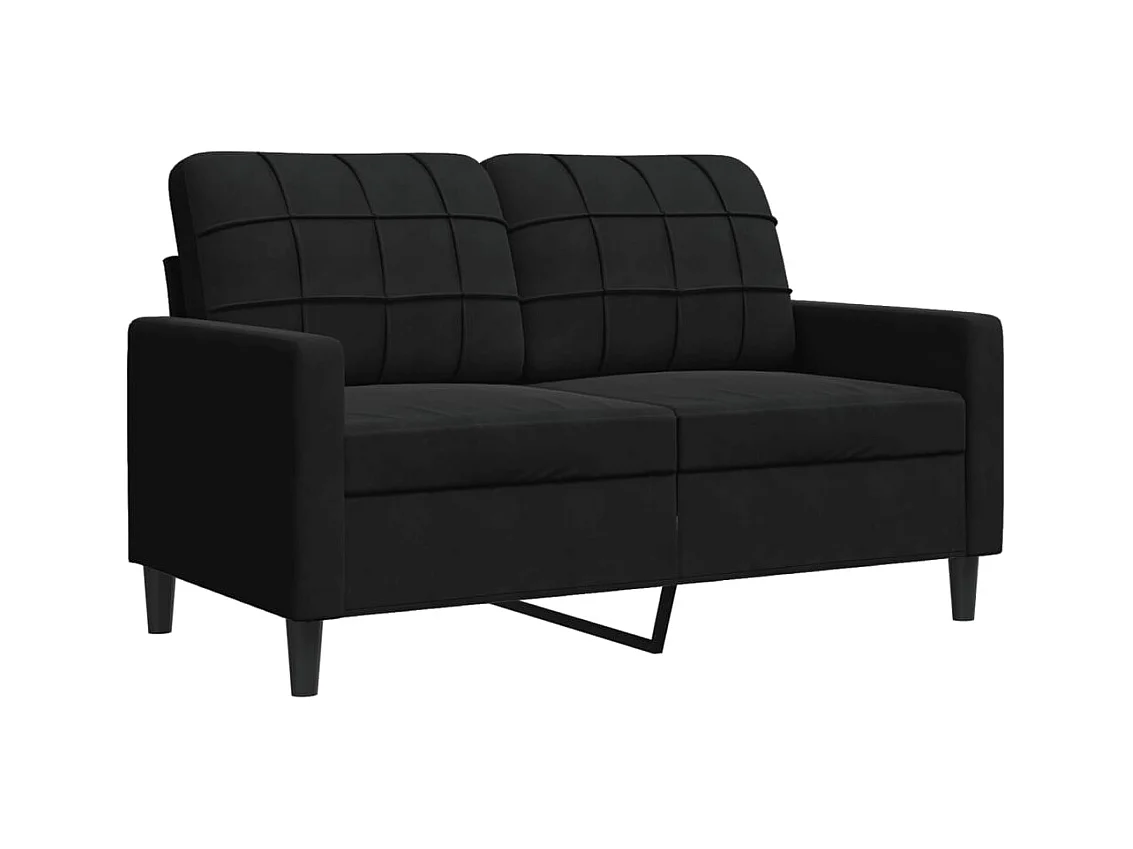 Conjunto de sofá de 4 piezas con cojines Terciopelo Negro