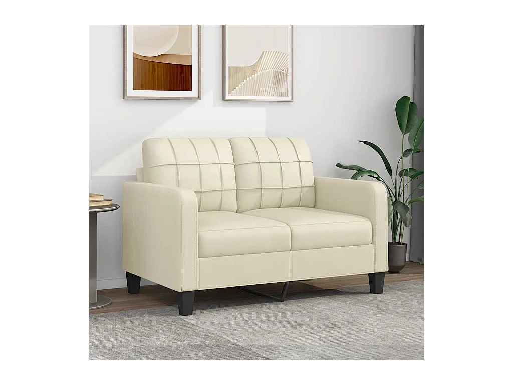 2-zitsbank Crème 120 cm Kunstleer
