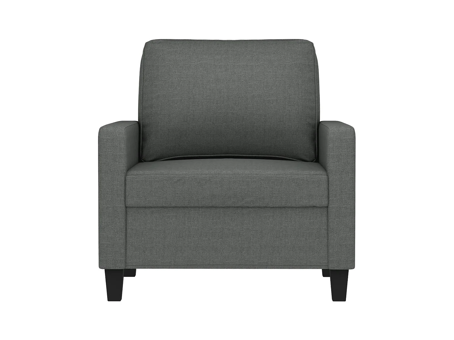 Poltrona grigio scuro 60 cm tessuto