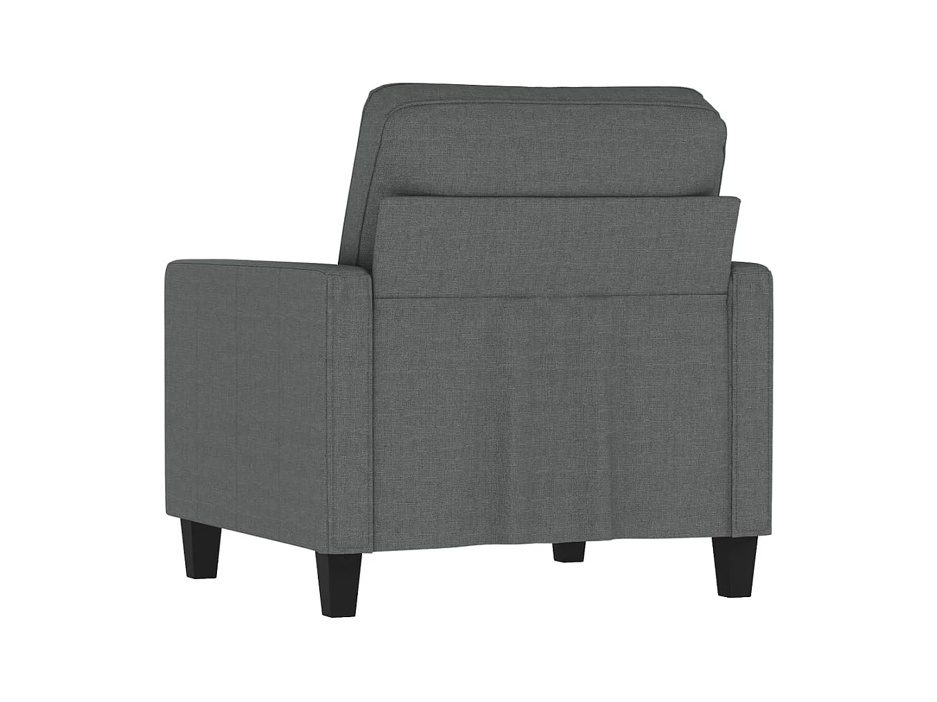 Poltrona grigio scuro 60 cm tessuto