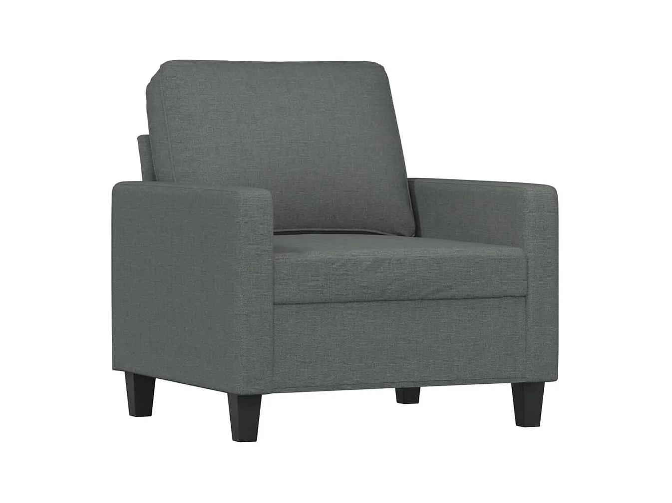 Fauteuil Gris foncé 60 cm Tissu