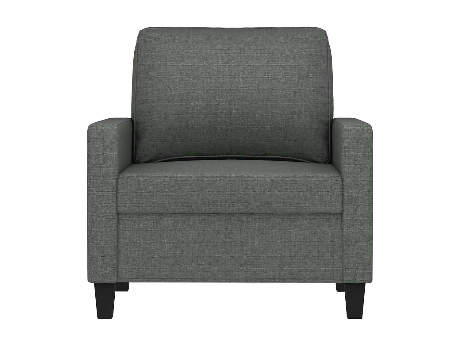 Donkergrijze fauteuil 60 cm stof