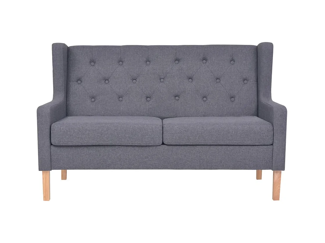 Conjunto de sofá de 2 piezas en tela gris