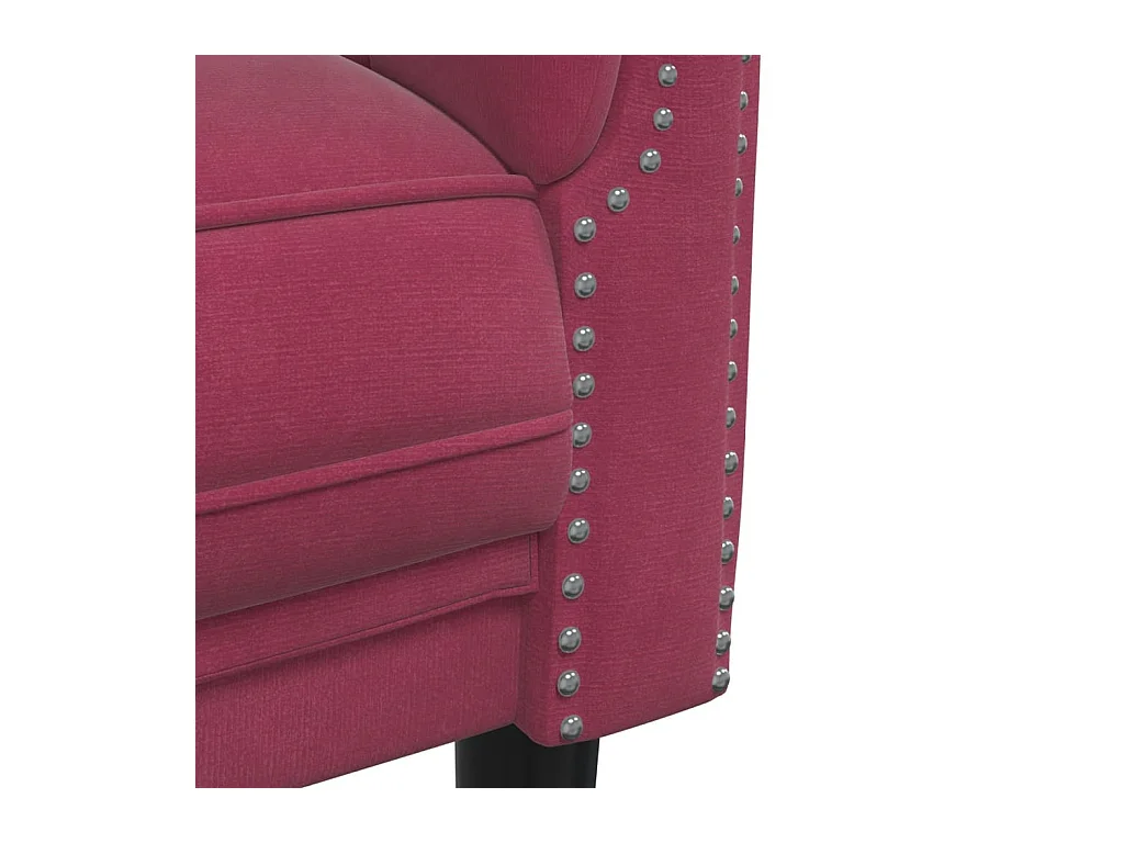 Set di divani 2 pezzi in velluto rosso bordeaux