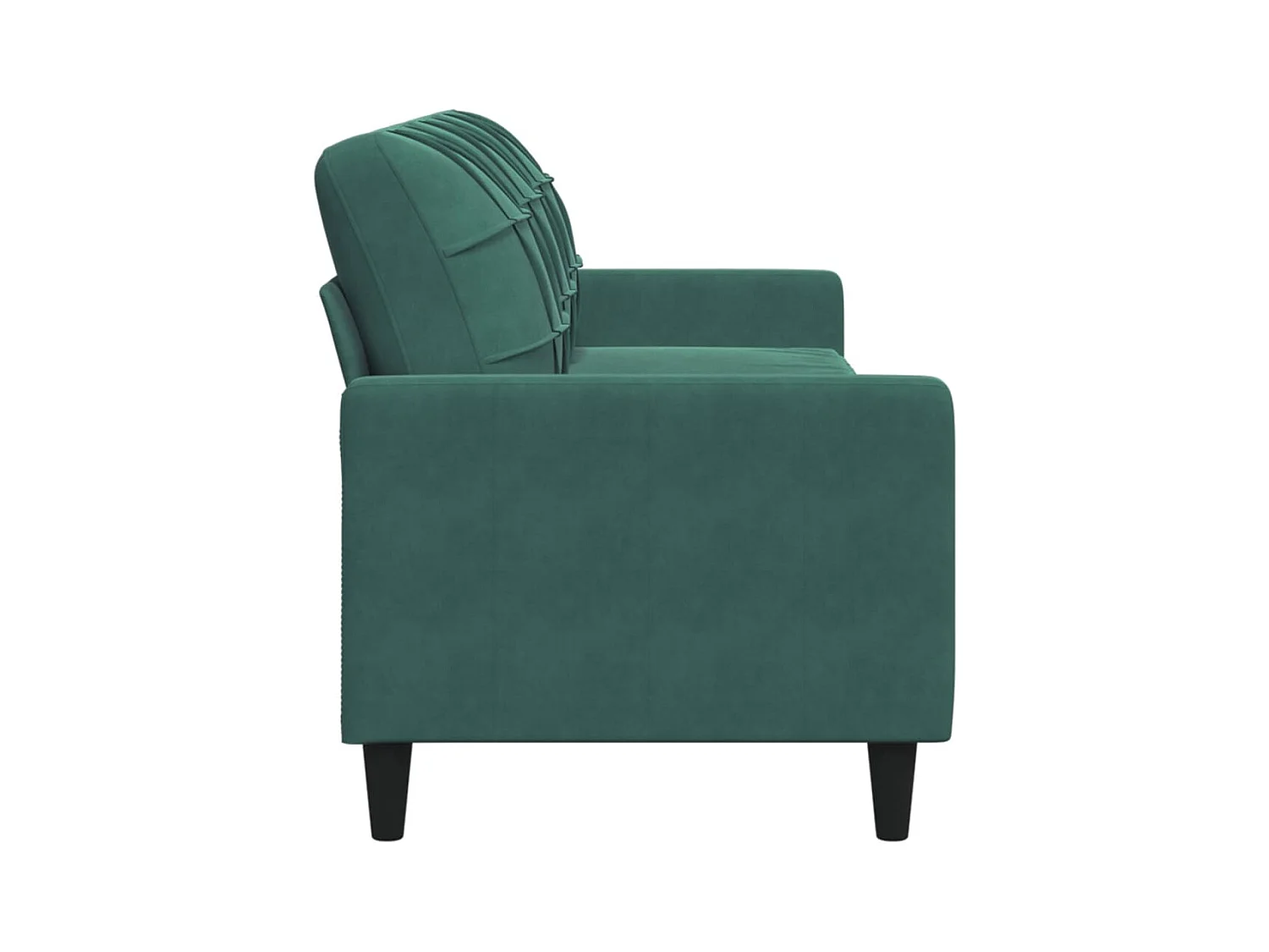 Sofá 3 plazas Verde oscuro 210 cm Terciopelo