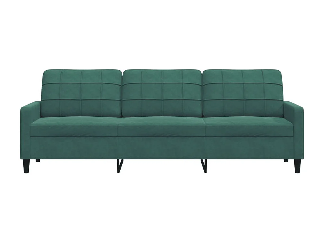 Sofá 3 plazas Verde oscuro 210 cm Terciopelo