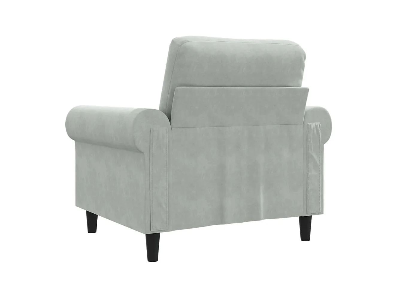 Fauteuil Gris clair 60 cm Velours