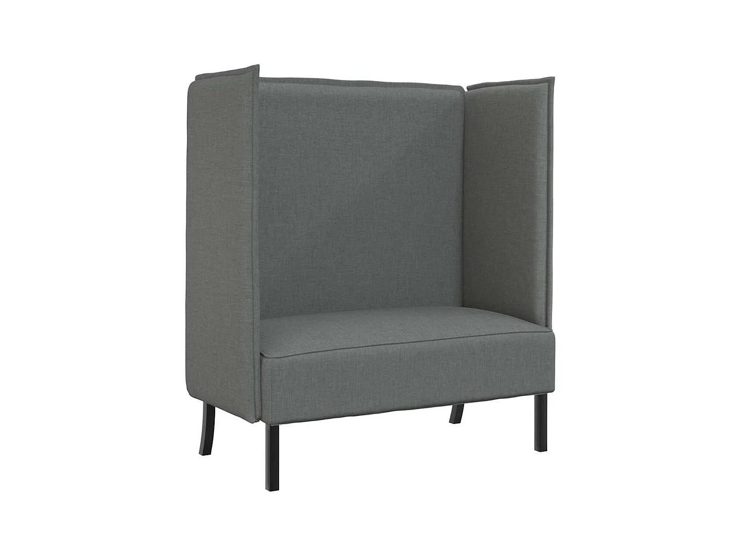 Divano con schienale alto grigio scuro 109 x 56 x 121 cm tessuto