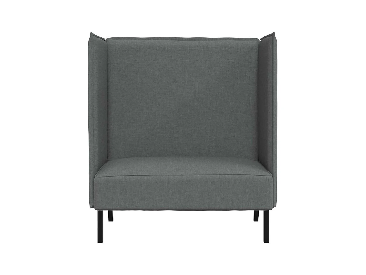 Divano con schienale alto grigio scuro 109 x 56 x 121 cm tessuto