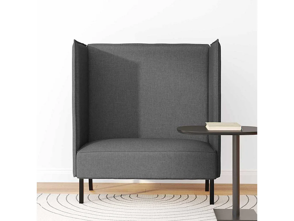 Canapé à Haut Dossier Gris foncé 109 x 56 x 121 cm tissu