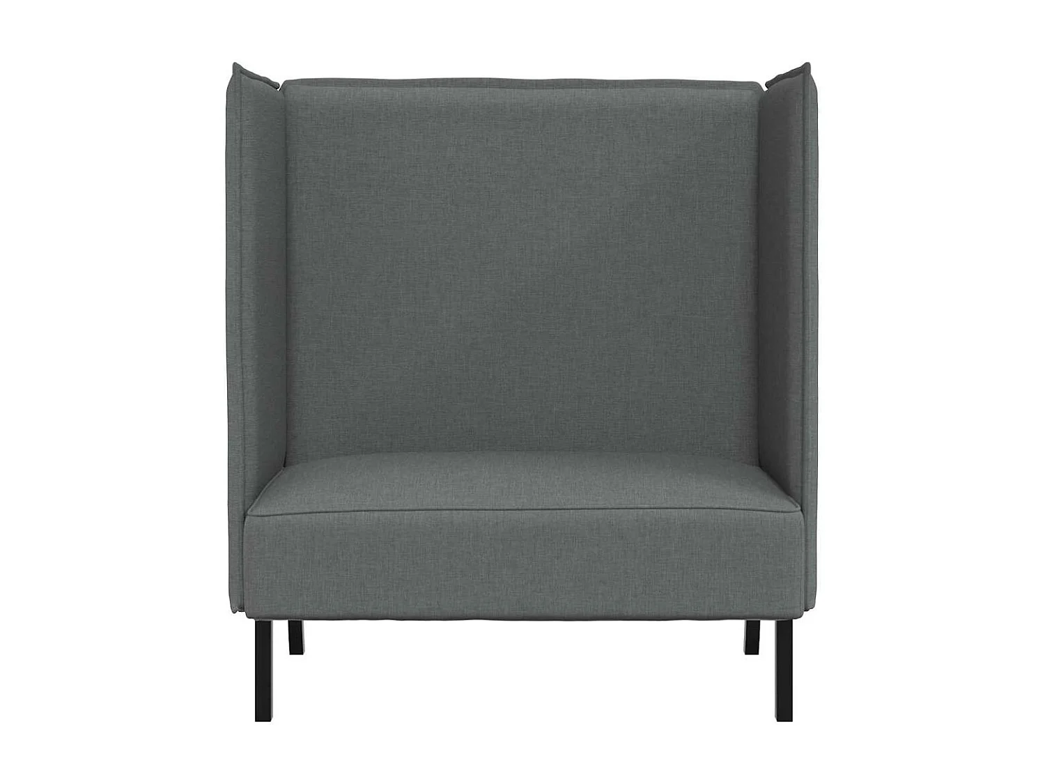 Canapé à Haut Dossier Gris foncé 109 x 56 x 121 cm tissu