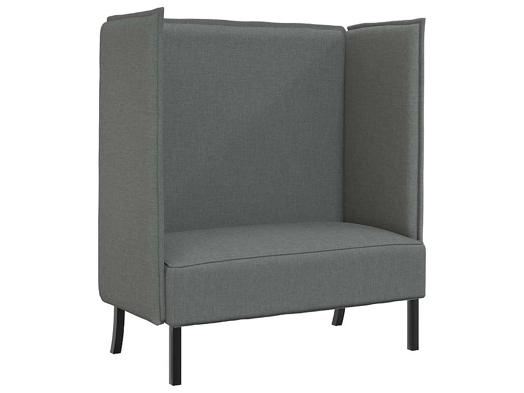 Sofa mit hoher Rückenlehne, dunkelgrau, 109 x 56 x 121 cm, Stoff