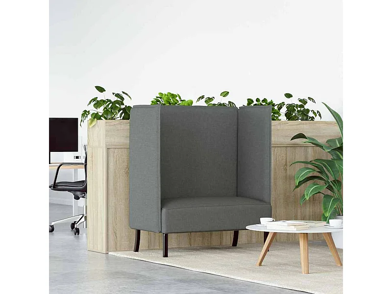 Canapé à Haut Dossier Gris foncé 109 x 56 x 121 cm tissu