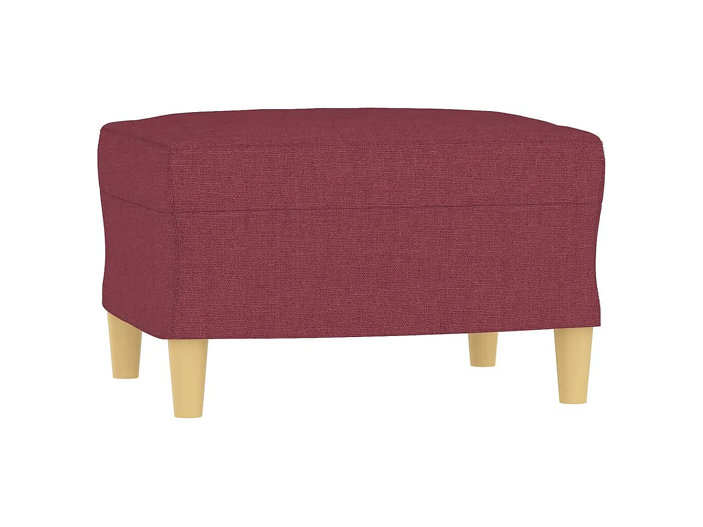 Fauteuil avec repose-pied Rouge bordeaux 60 cm Tissu